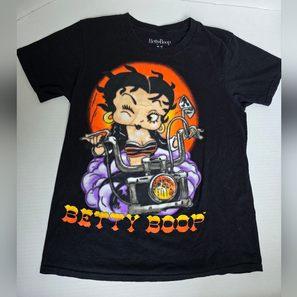 Betty Boop Other - Betty Boop Black Motorcycle T-Shirt